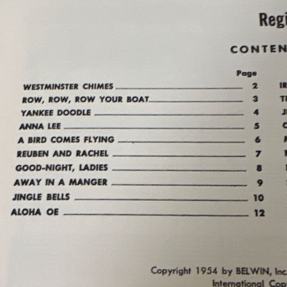 Vintage First Organ Pieces for Baldwin Orga-sonic Spinet Organ Hildegarde Sill - Picture 8 of 10
